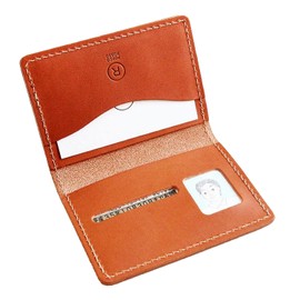 Polcolosso Original Tochigi Leather Bi-Fold License Case, Made in Japan, Genuine Leather, Camel