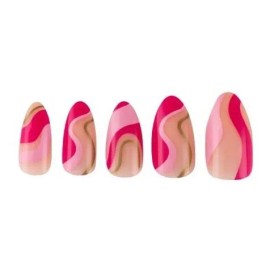 Paintlab Uñas Press On Paintlab 24 Uñas Diseño En Rosa Con Pegamen
