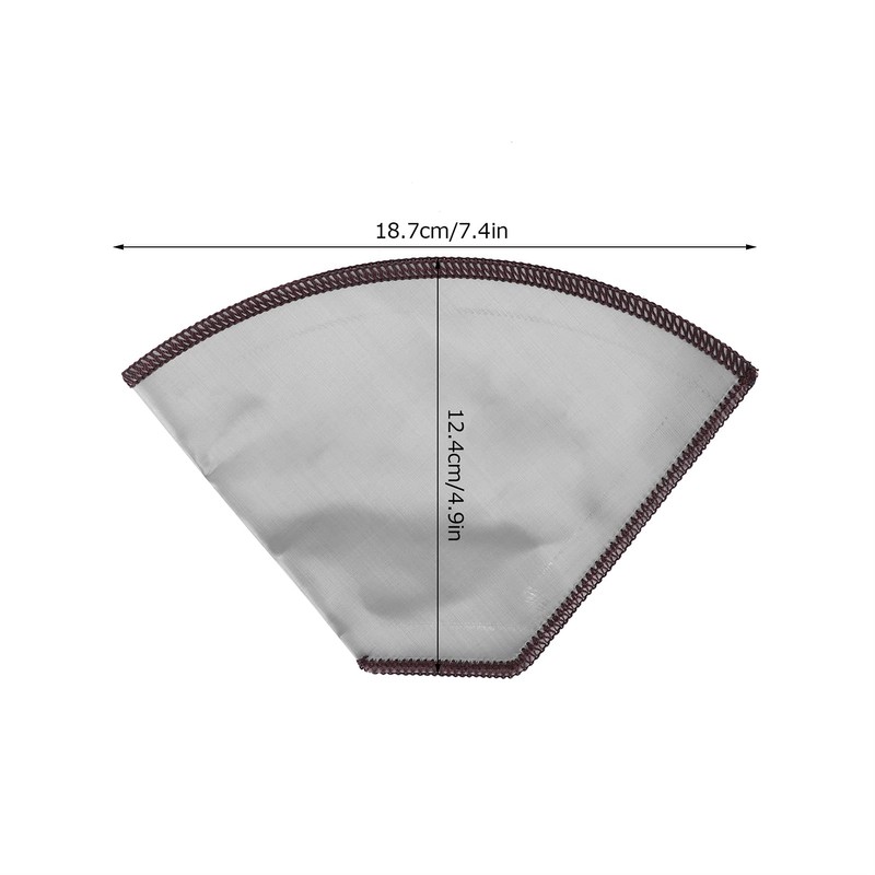 800 Mesh Stainless Steel Coffee Filter, Reusable Foldable Trapezoid Coffee