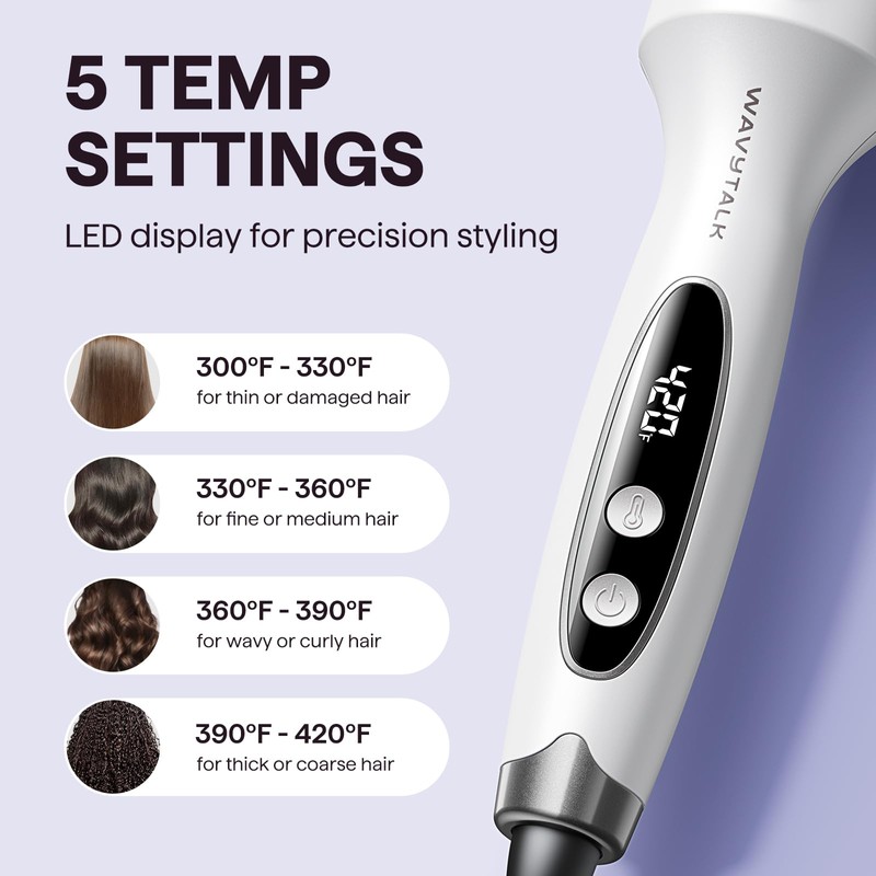 Wavytalk Blowout Boost Thermal Brush, 1.5 inch Heated Round Brush