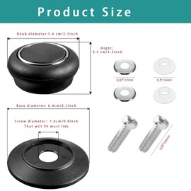 mymai Pot Lid Replacement Knob - Universal Grab Handle for Pan Lid Made of Heat Resistant Bakelite, Suitable for Many Types of Cookware