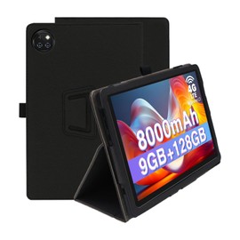 Case for DOOGEE T10W, Full Coverage Ultra Slim PU Leather Cover Case Folding Stand Cover with Hand Strap Magnet,Black