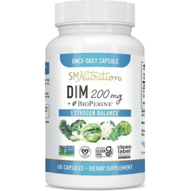 Suplemento Dim 200mg Con Bioperina (60 Cápsulas) Hecho En Eu Sabor Sin Sabor