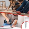 BOPOWO Self-Tapping Gutter Screws White Painted Slotted Hex Washer Head