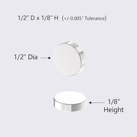 N52-1/2" D x 1/8" H - Paquete de 40, Potentes Imanes de Tierras Raras con Espaciadores, Imanes de Disco de Neodimio Súper Fuertes para Refrigerador, B