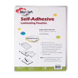 Nuova Premium Self-Adhesive Laminating Pouches, 9" x 12", Letter Size, 50 Pack, Single Sided (LP50C)