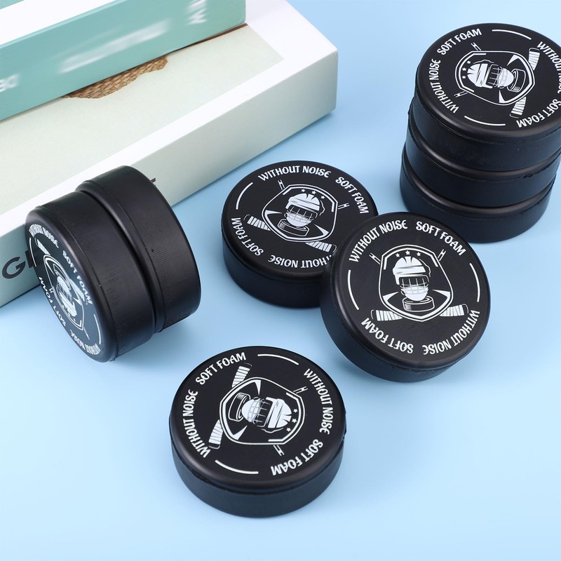 BOXOB 8pcs Ice Hockey Pucks, Soft Foam Ice Hockey Balls