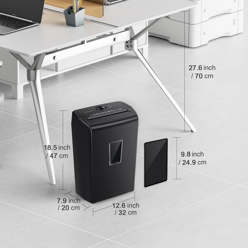 Bonsaii 10-Sheet Cross Cut Paper Shredder, 5.5 Gal Home Office