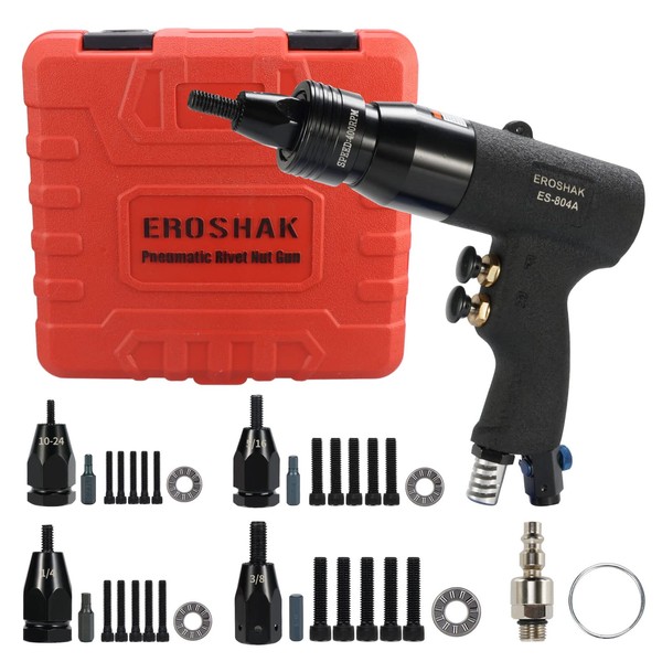 EROSHAK Pneumatic Rivet Nut Gun (10-24 & 1/4 & 5/16