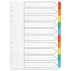 A4 Mylar Divider 10-Part Multi-Color WX01526