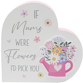 The Leonardo Collection Mother's Day Mum Plaque - Pink For Home Decor & Gift | Wooden and Acrylic Plaques For Home and Office | Ideal Signs & Plaque Birthday Gifts For Women & Mom