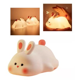 generic Z Lámpara De Noche Big Face Rabbit Con Sensor Táctil