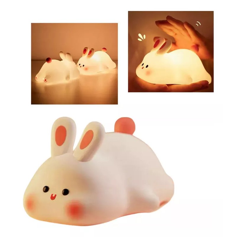 generic Z Lámpara De Noche Big Face Rabbit Con Sensor
