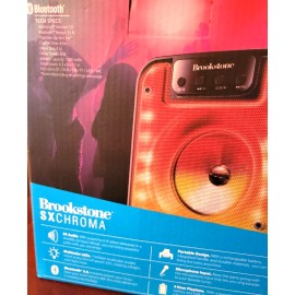Brookstone SX-chroma multicolor led speaker with rechargeable battery