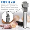 QPQ 2-in-1 Professional Garlic Press, Aluminum Kitchen Tool with Built-in