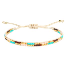 KELITCH Miyuki Beaded Bracelets Multi Pattern Wrap Bracelets Friendship Bracelets for Women Bangle - 16L