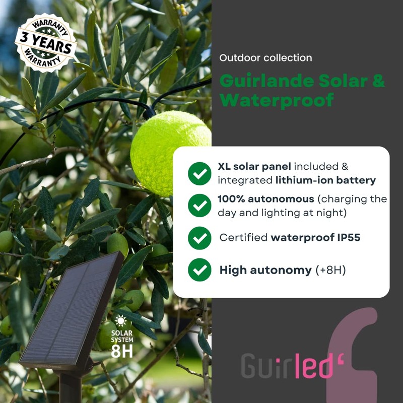 GuirLED - Outdoor garland with light balls LED guinguette -
