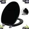 Angel Shield Toilet Seat with Zinc Alloy Hinges Quiet-Close Quick-Release