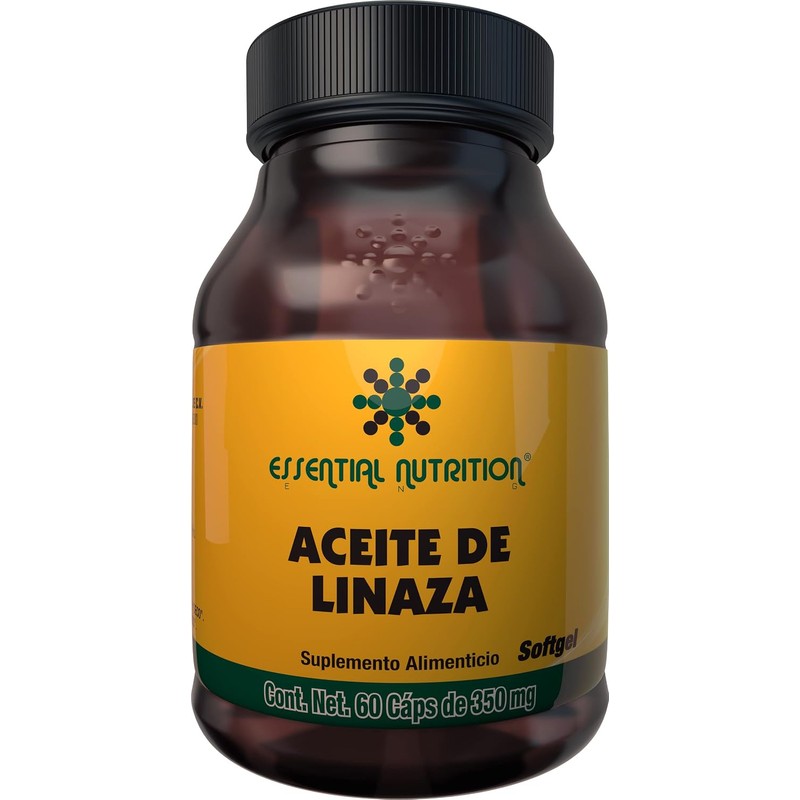 Essential Nutrition Aceite de Linaza 60 Cápsulas 350 mg