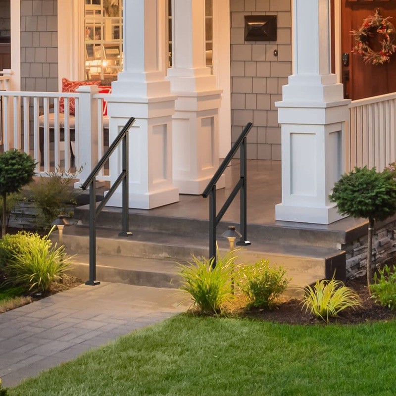 4' Aluminum Handrail, Matte Black