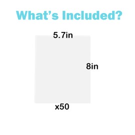 Rdanruy Shrinky Dink Sheets,Shrink Art Paper Shrink Plastic Sheets for DIY Crafts and Keychains (50)