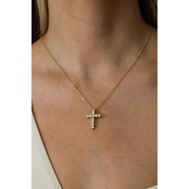 Malibu Sunday Gold Large Cross Pendant | Crucifix Necklace for Women | Bold Cross Jewelry for Faith & Style | Large Cross Pendant Gold Necklace