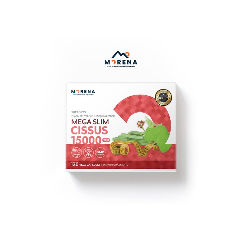 Morena Mega Slim Cissus 15,000mg 20 1 Concentrated 120 Tablets