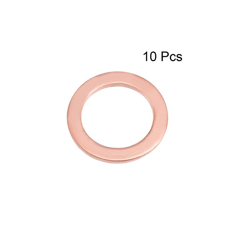 sourcing map 10Pcs 14mm x 20mm x 1.5mm Copper Flat