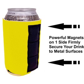 Blank Magnetic Can Coolie (6 Pack Yellow)