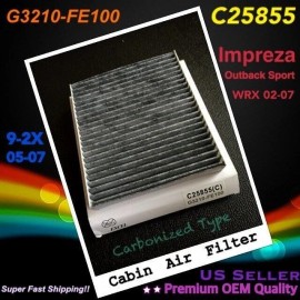 Excel CARBONIZED CABIN AIR FILTER For Subaru Impreza Outback Sport WRX 02-07 Great Fit