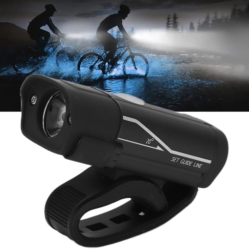 Bike Headlight Aluminum Alloy 5 Levels Black Front Bike Lights