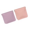4 Colors Mini Lipstick Storage Bag Automatic Closure Portable PU