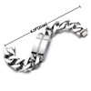 COOLSTEELANDBEYOND Mens Large Stainless Steel Cross Identity Curb Chain Bracelet