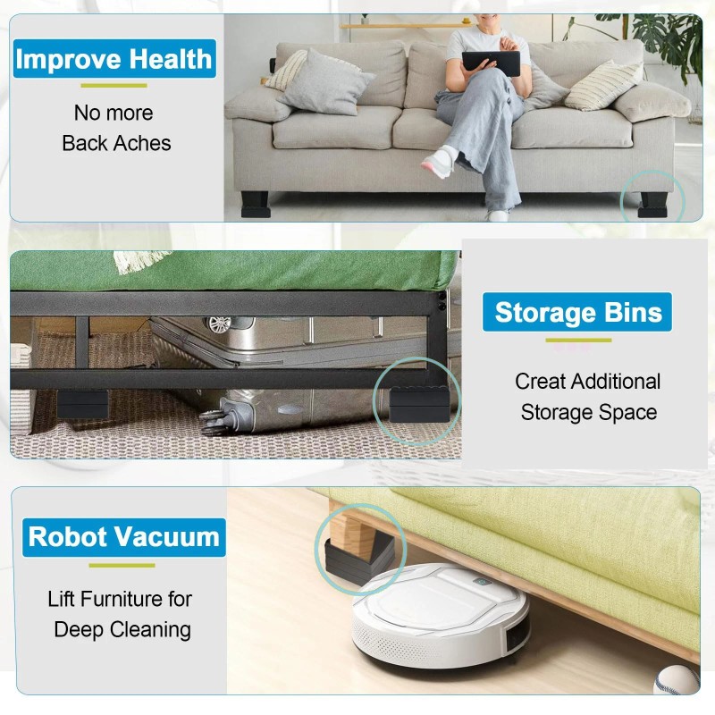 Egttgin Bed Risers 1 Inch 2 Inch 3 Inch 4