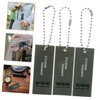 Sosoport 3pcs Black Whistle Emergency Survival Whistle Beaded Chain for
