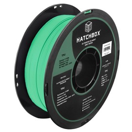 HATCHBOX 1.75mm Mint Green TPU 3D Printer Filament Shore 95A, 1 KG Spool, Dimensional Accuracy +/- 0.03 mm, 3D Printing Filament