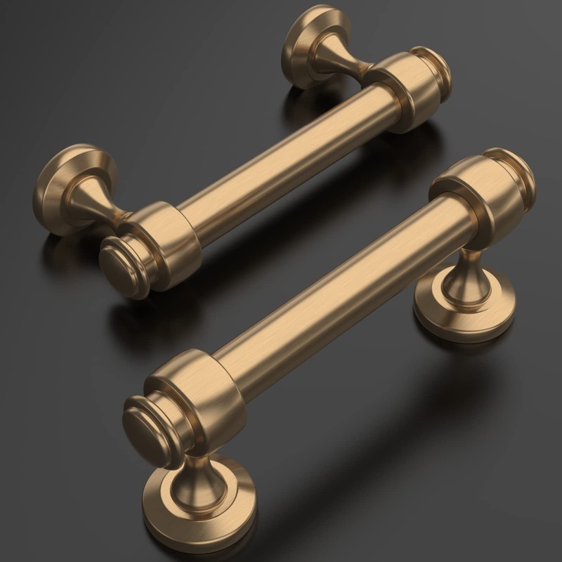 Amerdeco 10 Pack Dark Champagne Bronze Cabinet Pulls 3 Inch