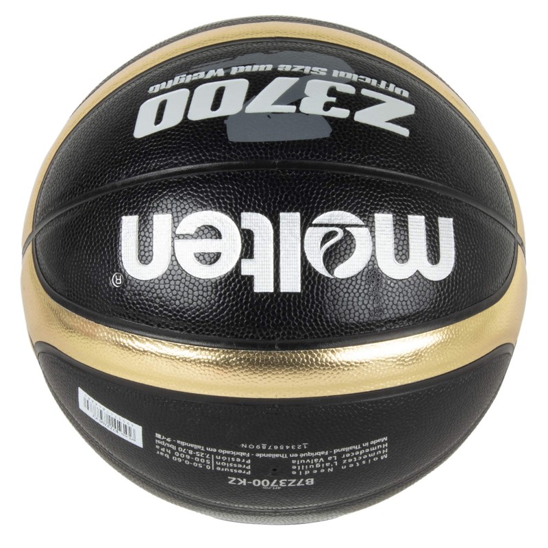 Molten Basketball No. 7 Ball Synthetic Leather Black x Gold