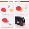 sourcing map 4pcs Leather Key Fob, PU Leather Car Keychain