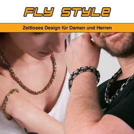 Fly Style 5 mm Byzantine Necklace or Bracelet Made of Stainless Steel, in 4 Colours | 18-80 cm, Stainless Steel