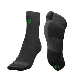 PODOKS H5 - Running Socks for Men & Women, Biomechanical Socks, Technical, Anti-Blister Padding, Compression Socks (Regular, Tall), black