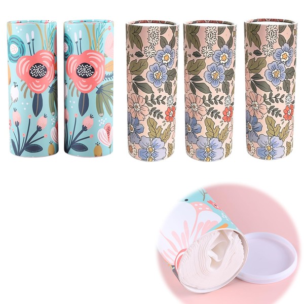 Lqucwepp 5PCS Car Tissue Holder with Facial Tissues,Sleek Cylinder Tissue