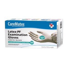 CareMates Latex-PF Examination Gloves Medium - 100ct, Pack of 3