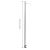 Camping Lantern Stand Aluminum Alloy Foldable Single Hook Lamp Pole
