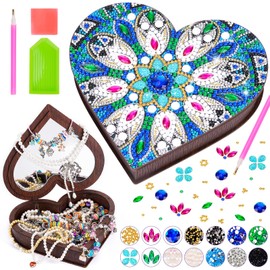 Gifts for Girls 6 7 8 9 10 Years: Craft Set Children 5-12 Years Birthday Gifts, Diamond Painting Jewellery Box Craft Girls, Creative DIY Diamond Art Craft Set Birthday Toy