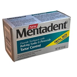 Mentadent Travel Size SEALED VTG MENTADENT Tartar Control Baking Soda & Peroxide Trial Size .5oz 11z