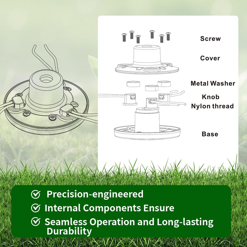 Quintillus Universal Weed Eater Head,H09 Weed Wacker Head Grass Trimmer