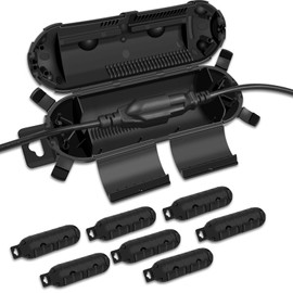 Outdoor Extension Cord Cover,SuperInk [8 Pack] Weatherproof Electrical Connection Waterproof Box to Protect Outside Outlet, Plug, Socket, Christmas Holiday Decoration Light, Black
