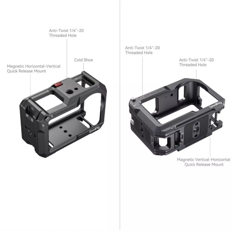For DJI SmallRig Camera Cage for DJI OSMO Action 3/4/5
