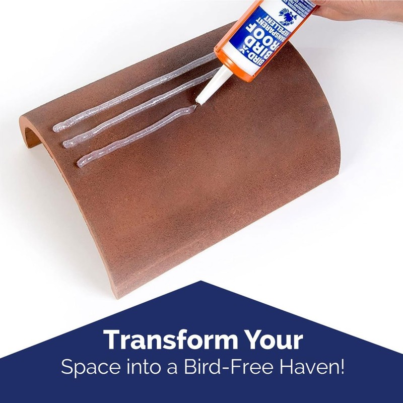 Bird-X Bird Proof Gel, Sticky and Transparent Clear Gel, Long-Lasting